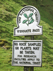 Winnats Pass Sign