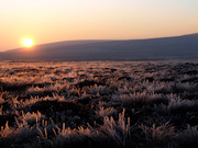 Sunset across moorland